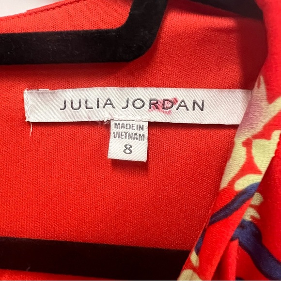 Julia Jordan faux wrap floral midi dress with belt size 8 - Picture 7 of 14